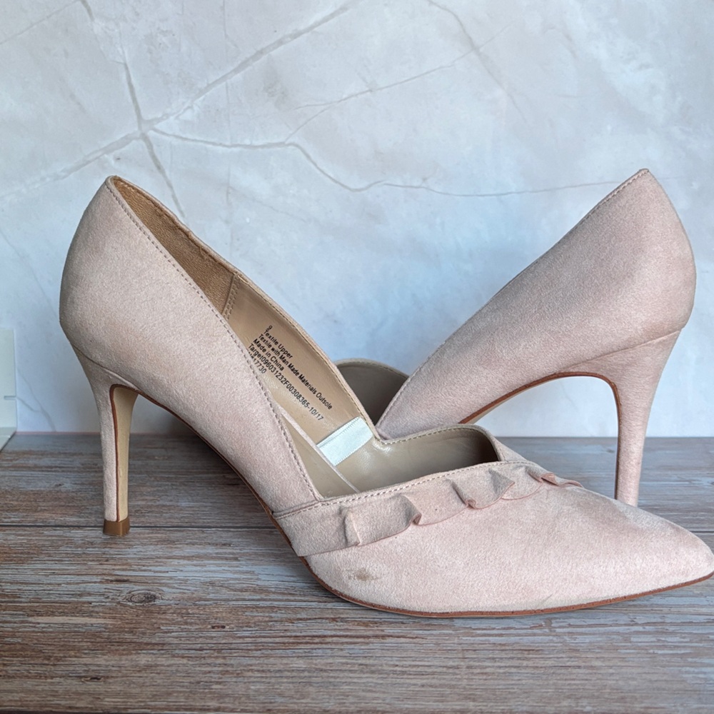 Blush Suede Heels